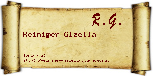 Reiniger Gizella névjegykártya